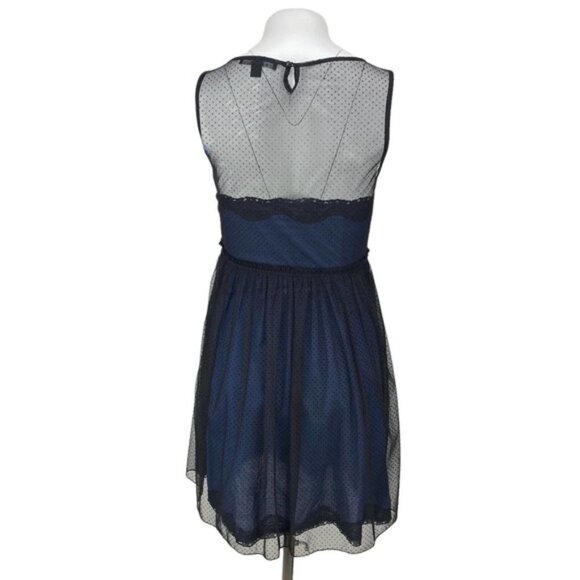 ZARA Trafaluc Layered Lace A-Line Empire Dress Sz Small - Picture 3 of 5